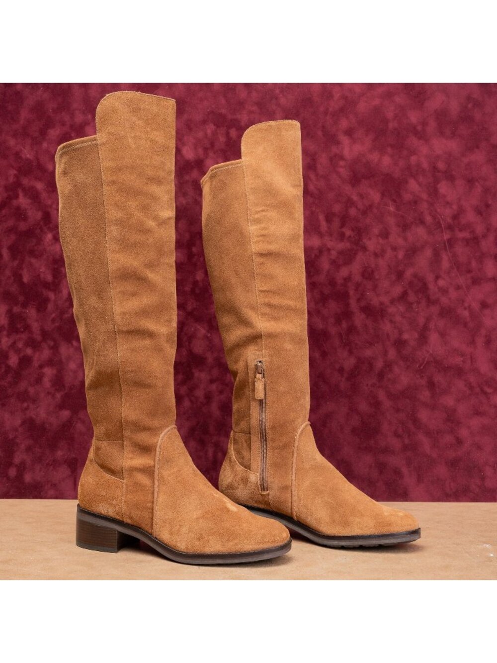 Cole Haan Women Duchess Tan Suede OTK GrandOs Fashion Fall Boots sz 9